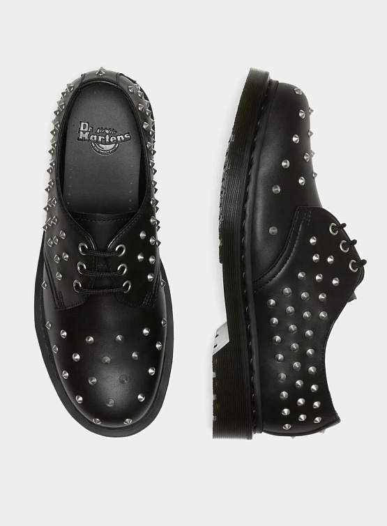 Женские полуботинки Dr. Martens 1461 Stud Wanama Leather Black