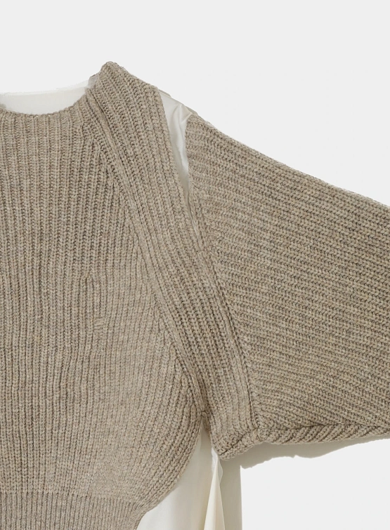Женский свитер UNDERCOVER V-neck Ribbed Gray Beige