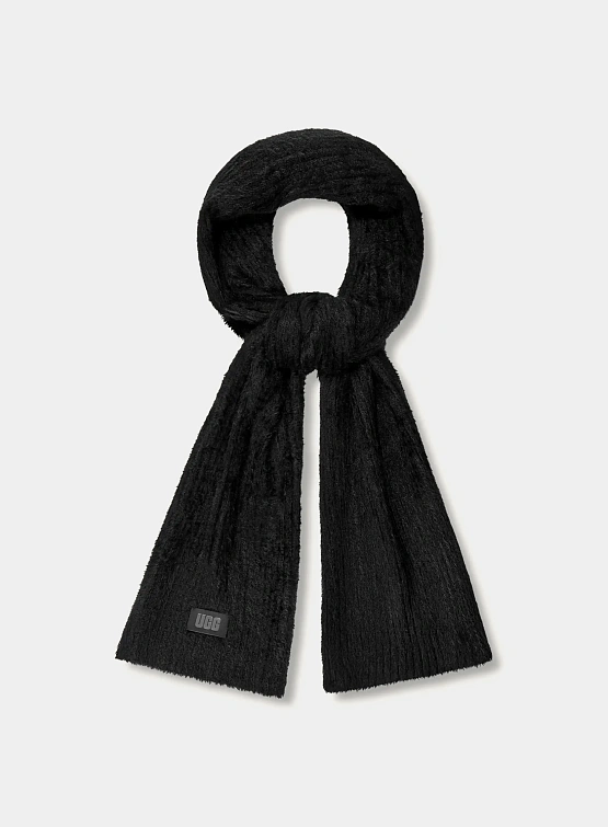 Шарф UGG Plait Plush Knit Scarf Black