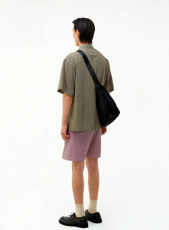 Рубашка COOR Natural Wrinkle Open Collar Khaki