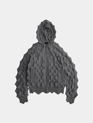 Зип-худи MADFRENZY Spiked Zip-Up Grey