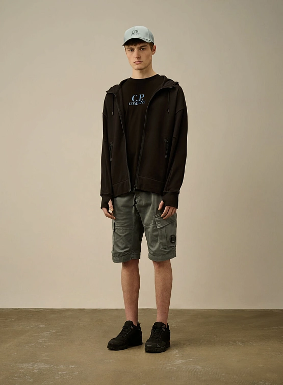Зип-худи C.P. Company Diagonal Raised Fleece Goggle Black
