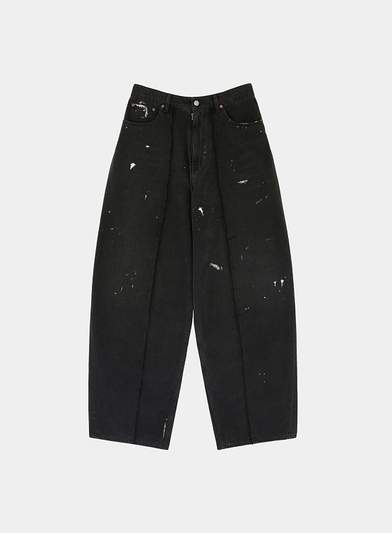 Джинсы MM6 Maison Margiela Wide Leg Paint Black