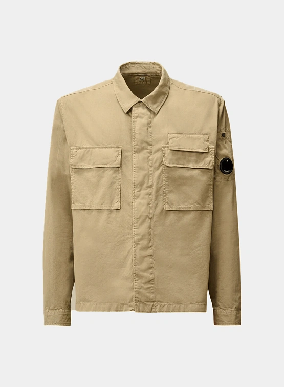 Рубашка C.P. Company Organic Gabardine Utility Vintage Khaki