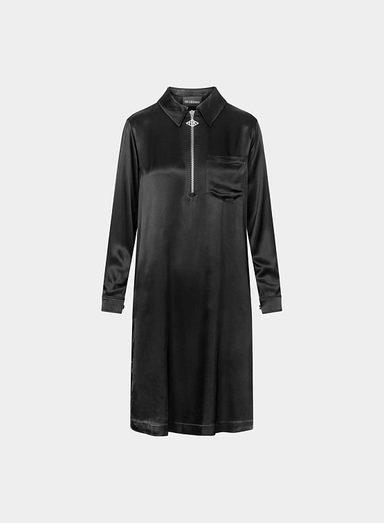 Женское платье Han Kjøbenhavn Half Zip Shirt Dress Black