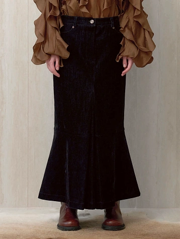 Женская юбка EPINGLER Mermaid Long Velvet Denim