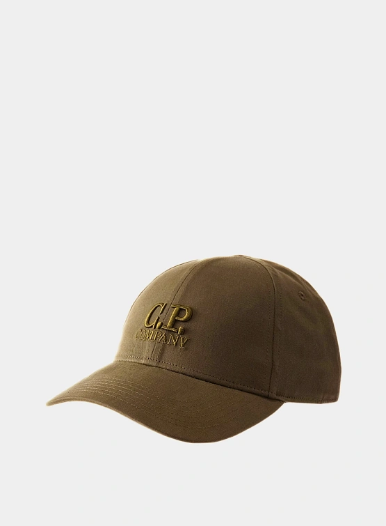 Кепка C.P. Company Gabardine Logo Cap Ivy Green