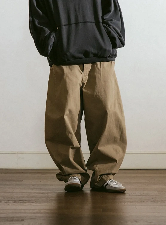 Брюки ANGLAN Pit Pocket Dart Chino Balloon Beige