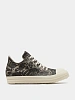 Женские кеды RICK OWENS DRKSHDW Plimsolls Low Washed Foil Black/Milk