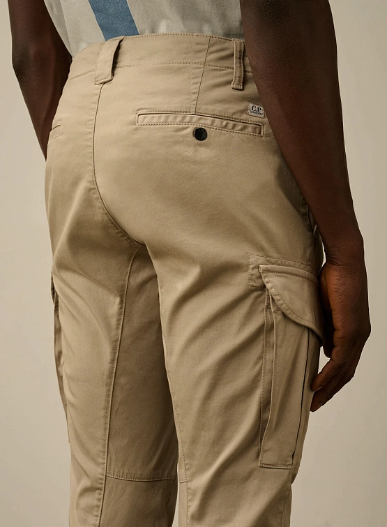 Брюки C.P. Company Stretch Sateen Cargo Lens Vintage Khaki