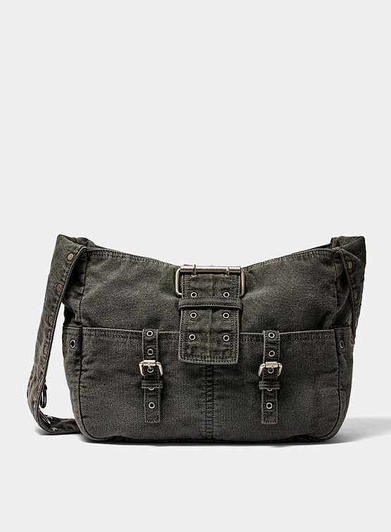 Сумка OPEN YY Stud Messenger Bag Charcoal