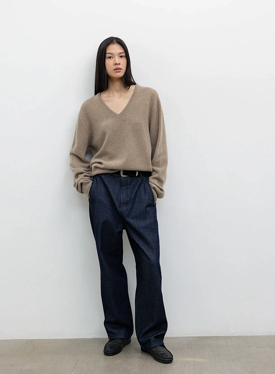 Женский пуловер LE17SEPTEMBRE Alpaca Wholegarment Beige