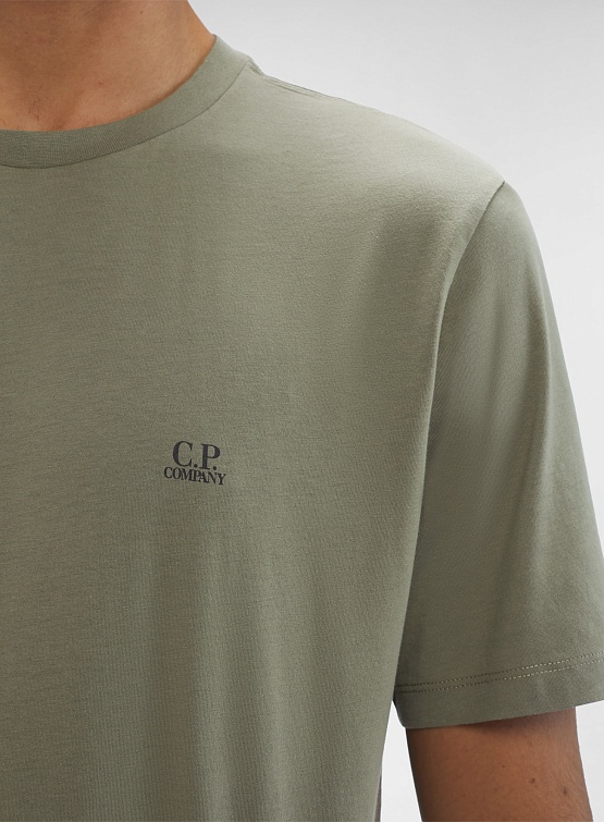 Футболка C.P. Company 30/1 Jersey Small Logo Bronze Green