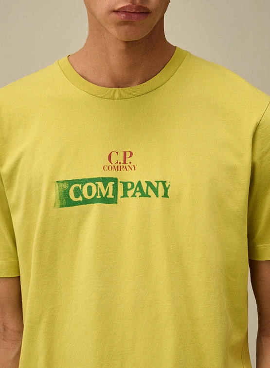 Футболка C.P. Company 24/1 Jersey Logo Cress Green
