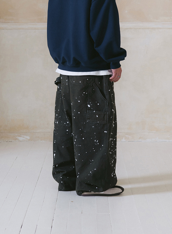 Брюки ANGLAN Double Fatigue Painting Balloon Pants Khaki