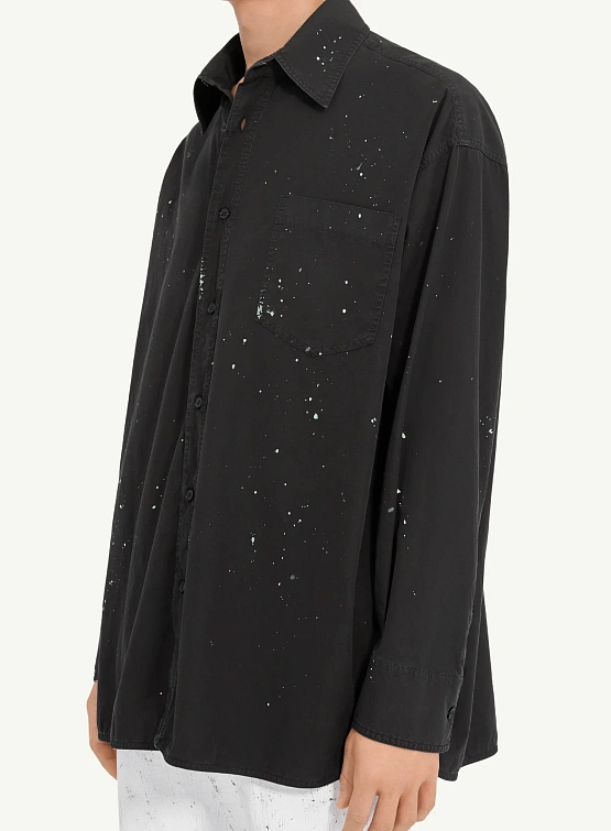 Рубашка MM6 Maison Margiela Paint Residue Black