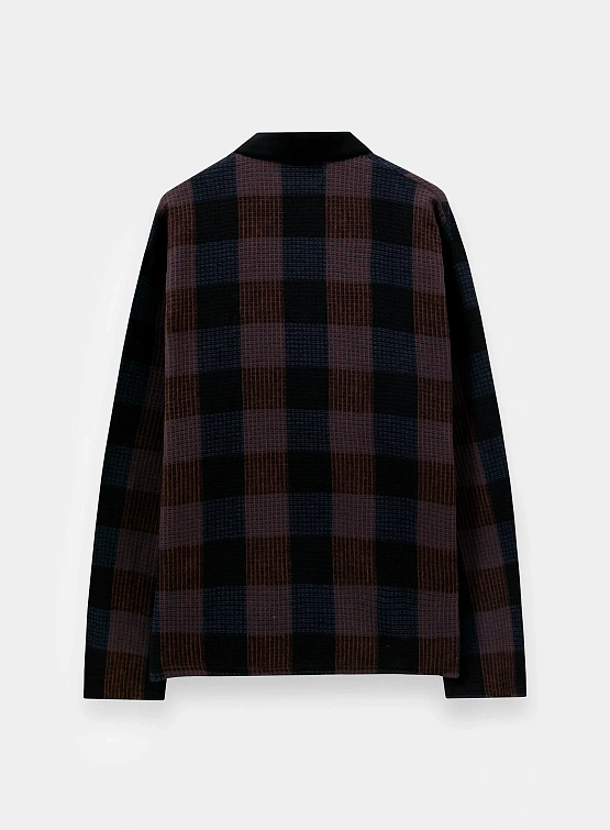 Лонгслив Song for the Mute L/S Polo Towel Check Black