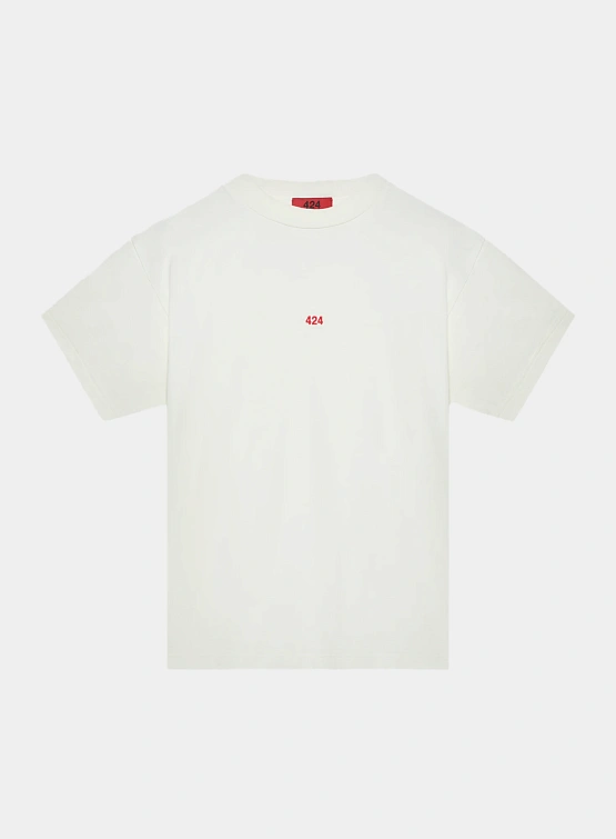 Футболка 424 Alias Regular T-Shirt Washed Salt White