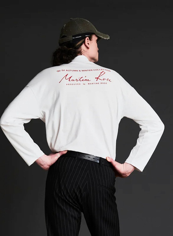 Лонгслив Martine Rose Funnel Neck T-Shirt White