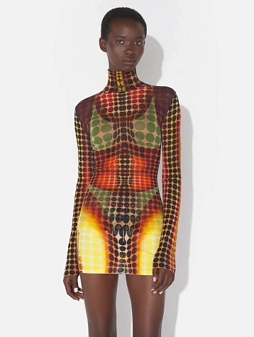 Женская водолазка Jean Paul Gaultier Re-Edition Orange/Blue/Brown