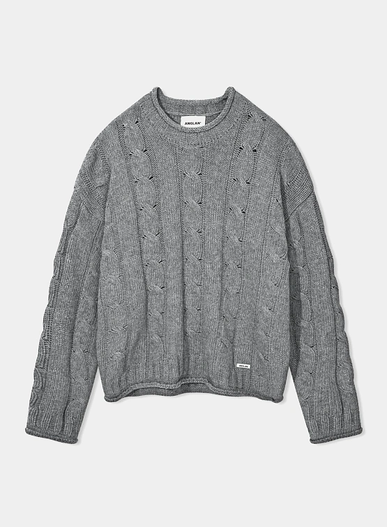 Свитер ANGLAN Wool Blend Oversized Cable Grey