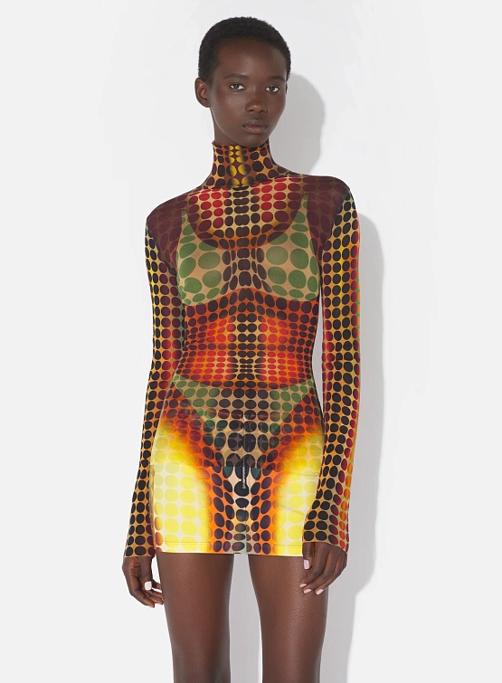 Женская водолазка Jean Paul Gaultier Re-Edition Orange/Blue/Brown