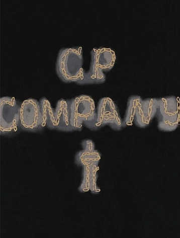 Футболка C.P. Company Mercerized 30/2 Jersey Twisted Logo Black