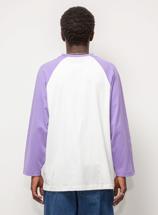 Лонгслив Heresy Bacchus Baseball Shirt White/ Lavender