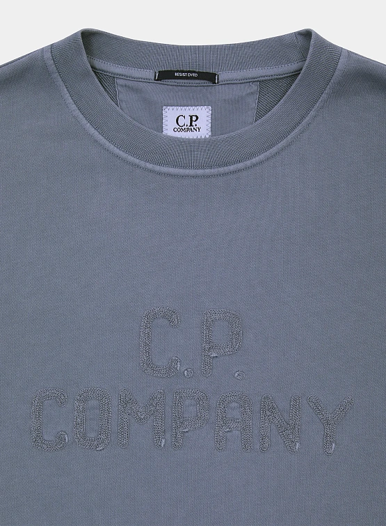 Свитшот C.P. Company Cotton Diagonal Fleece Stormy Weather