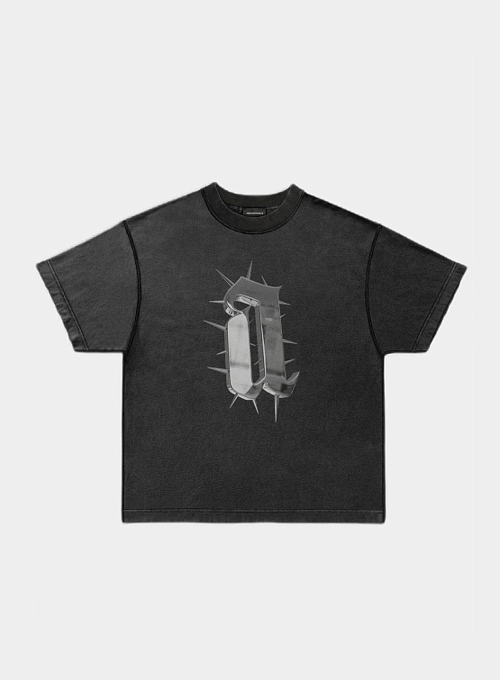 Футболка ARNODEFRANCE 'A SPINES' Washed Black