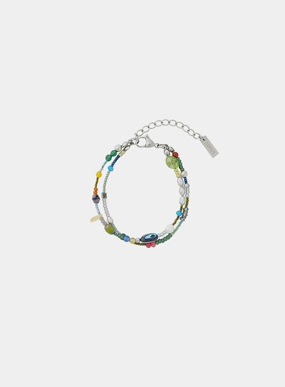 Браслет AJOBYAJO Multi Color Beads Layered Teal