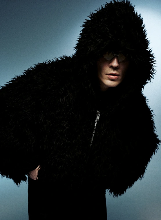 Двусторонний бомбер JUUN.J Cropped Faux Fur Reversible MA-1 Black