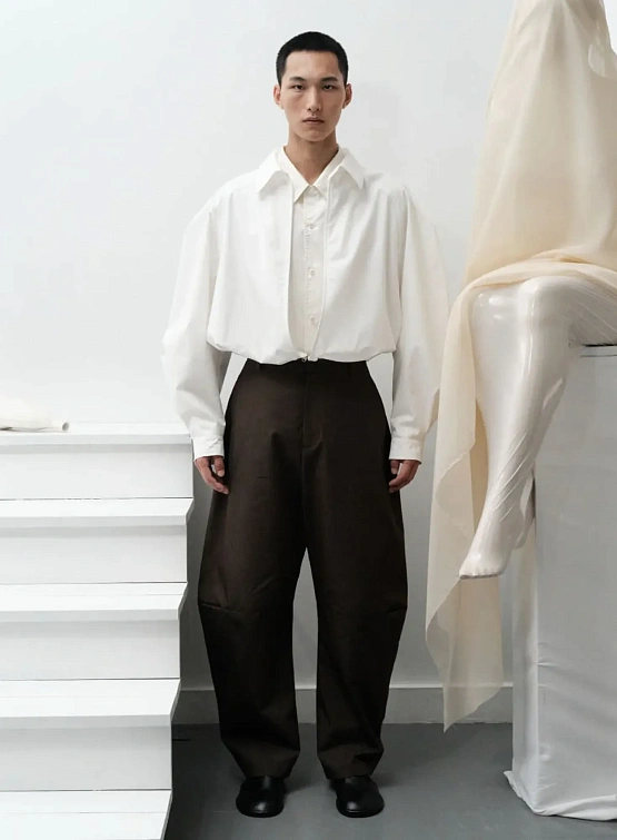 Овершот AMOMENTO Raglan Oversized Zip-Up White