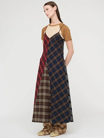 Женское платье Song for the Mute Bias Slip Tartan Multi