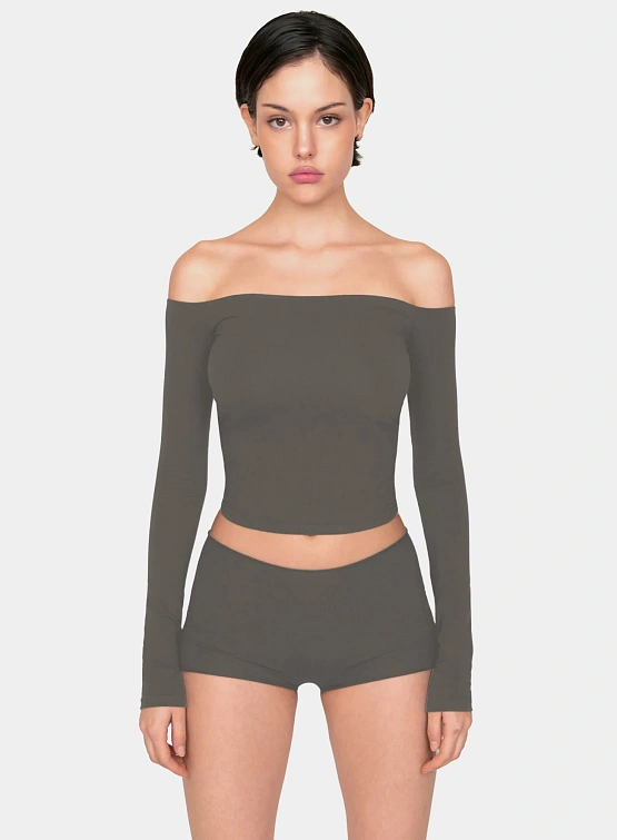 Женский лонгслив XSAI Off Shoulder Beluga