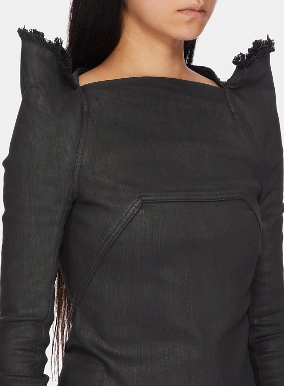 Женский топ RICK OWENS DRKSHDW Denim Tec Wax Black