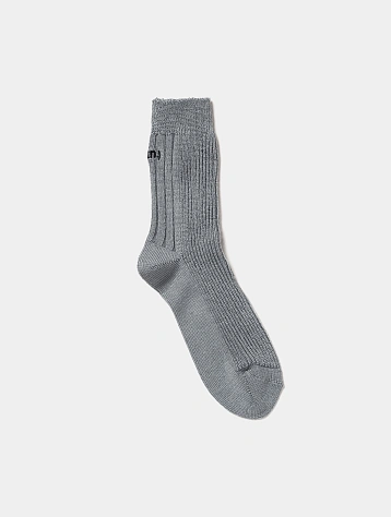 Носки JUUN.J Logo Wool Crew Socks Grey