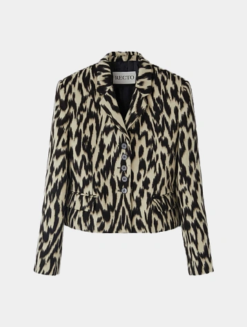 Женский пиджак Recto Leopard Dark Brown