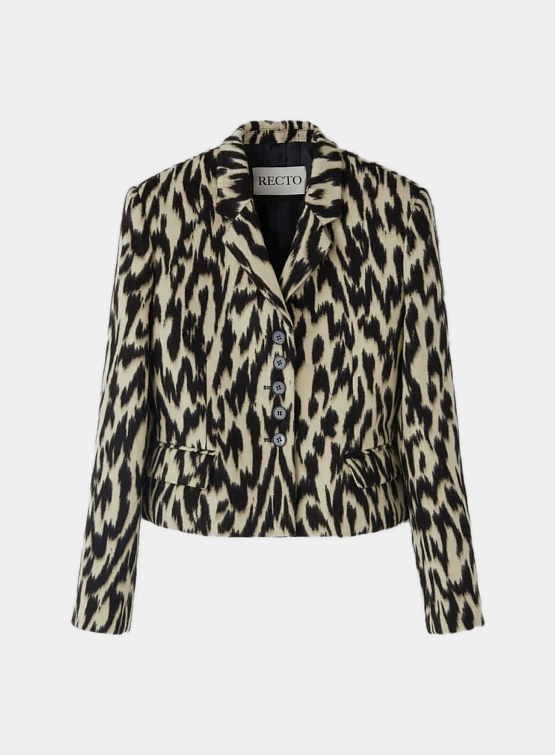 Женский пиджак Recto Leopard Dark Brown
