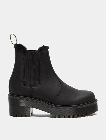 Челси Dr. Martens Rometty Faux Fur Leather Black