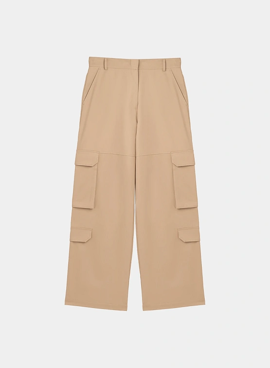 Брюки MSGM Solid Cargo Pants Beige