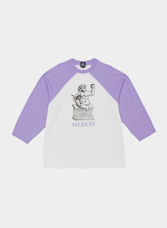 Лонгслив Heresy Bacchus Baseball Shirt White/ Lavender
