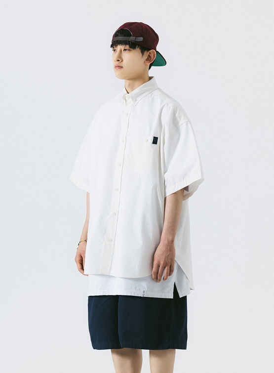 Рубашка ANGLAN Elementary Pocket Big Half Shirt White