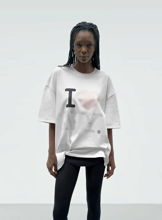 Футболка MADFRENZY I Love NY White