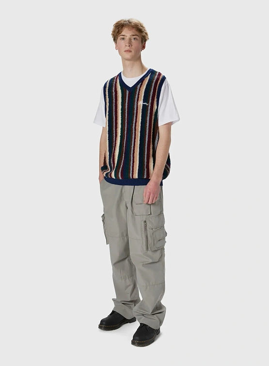 Жилет thisisneverthat Striped Knit Vest Navy