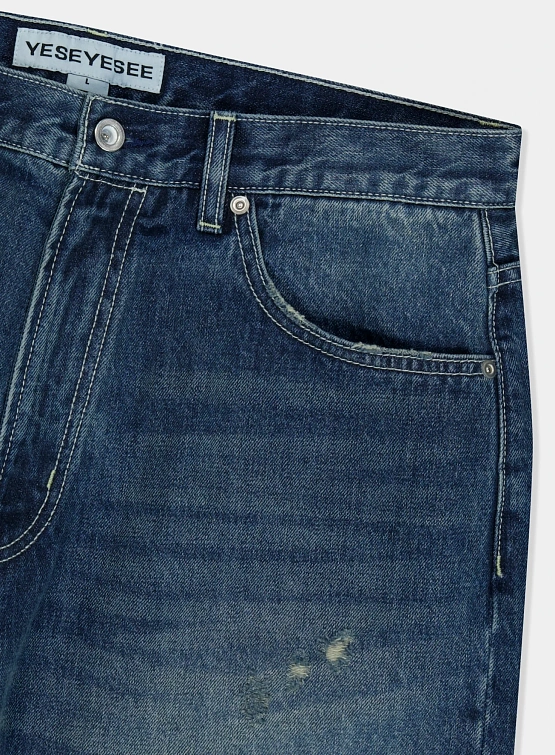 Джинсы YESEYESEE Distressed 5 Pockets Medium Indigo