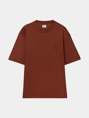 Футболка C.P. Company No Gravity Jersey Logo Sable Brown