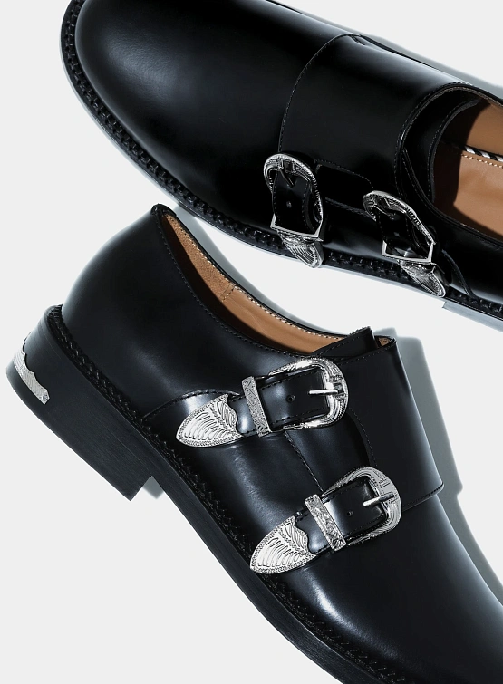 Дерби TOGA Double Monk Strap Polido Black