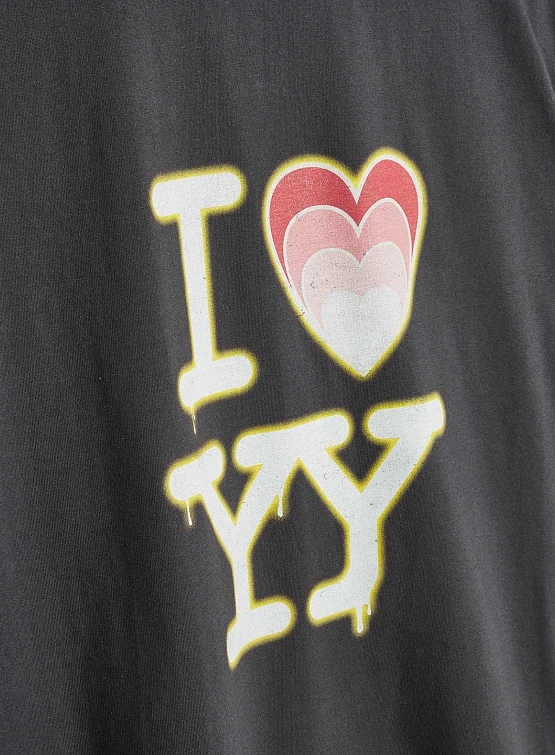 Футболка OPEN YY I Love YY Box Tee Charcoal