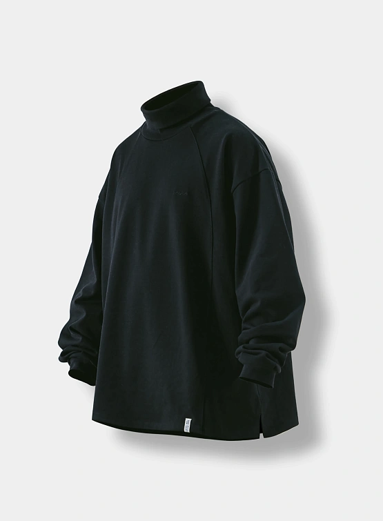Лонгслив ANGLAN Oval Incision Turtle Neck Longsleeve Black